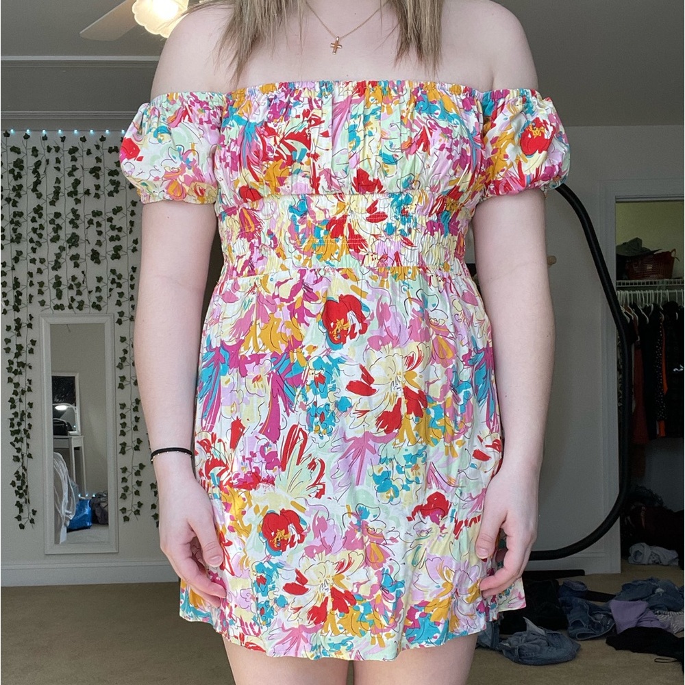 Floral Off-Shoulder Dress
